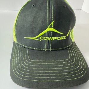 Richardson 112 Cowpoke Trucker Hat Snapback Grey Neon Yellow Western Mesh Cap